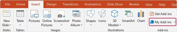 PowerPoint toolbar