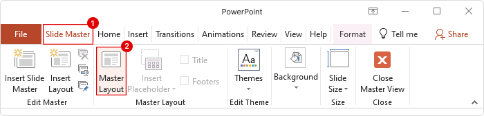 select slide layout