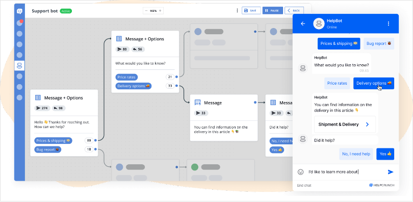 Helpcrunch one of the knowledge base software