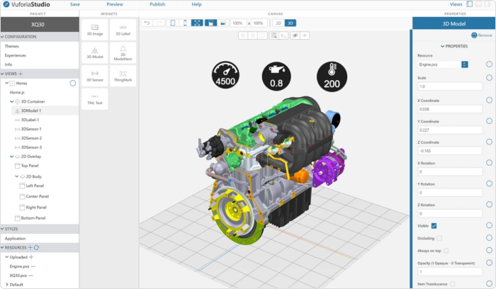 Vuforia Enterprise AR Suite simulation software