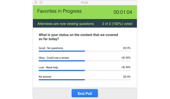 Polls in Zoom