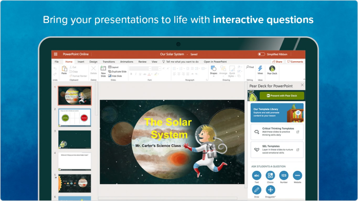 Pear Deck Learning add-in for PPT