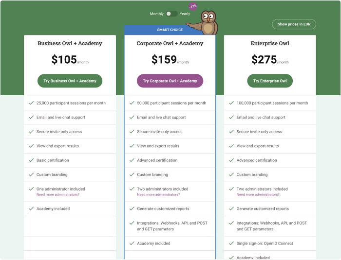 EasyLMS pricing