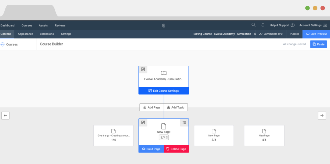 Creating a course with Evolve.